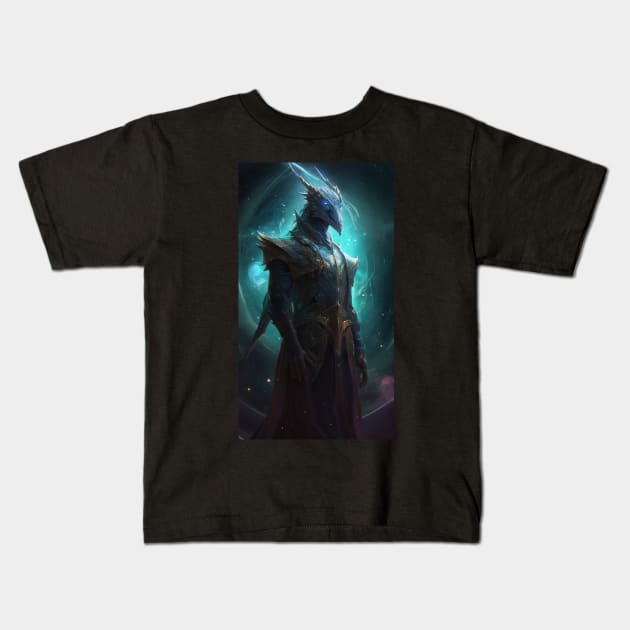 Cosmic Dragonborn Kids T-Shirt by natural-20s